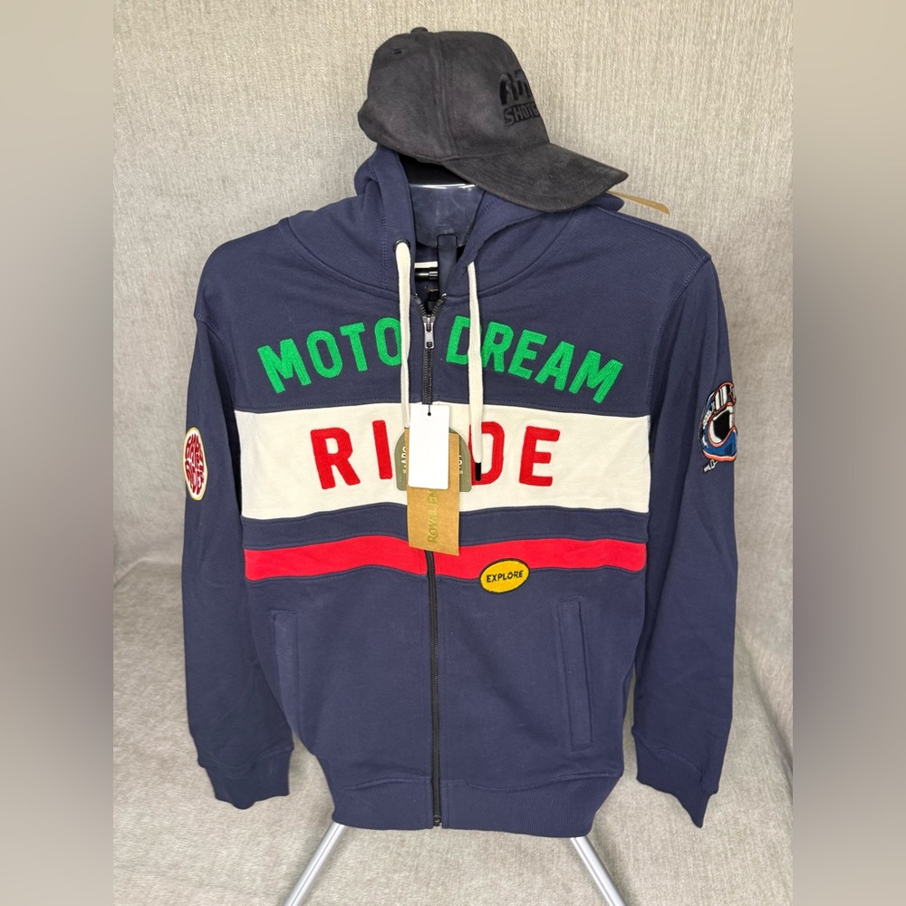 NWT Royal Enfield Moto Dream Ride Hoodie 2XL + 650 Shotgun Hat